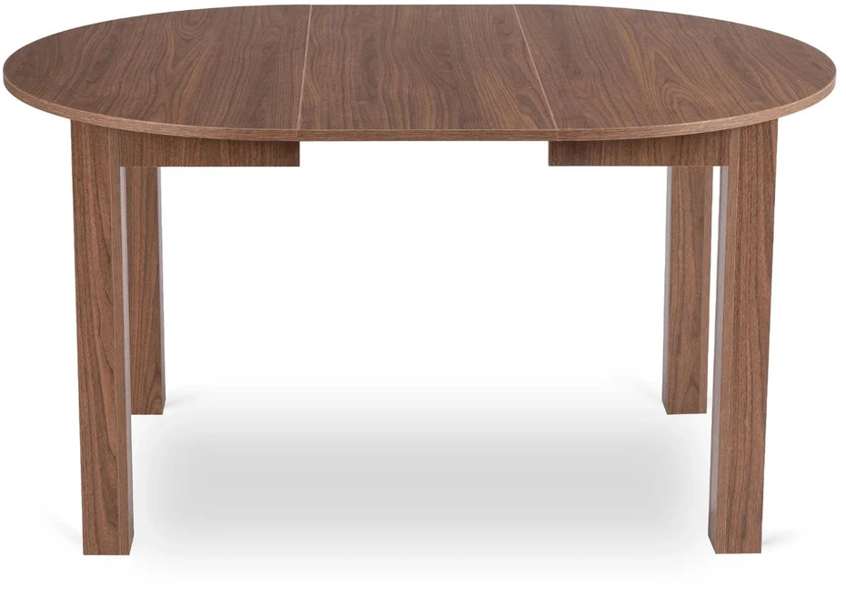 Mebel Elite Išskleidžiamas apvalus stalas, Ø 102 cm, išskleistas 142 cm, „Nicea“ riešuto spalvos