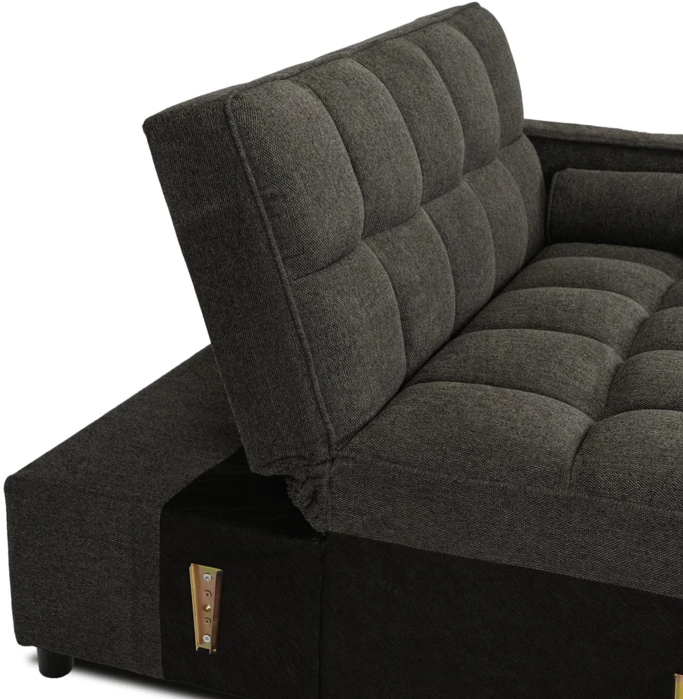 Mebel Elite Išskleidžiamas fotelis-lova CORRA, juodas