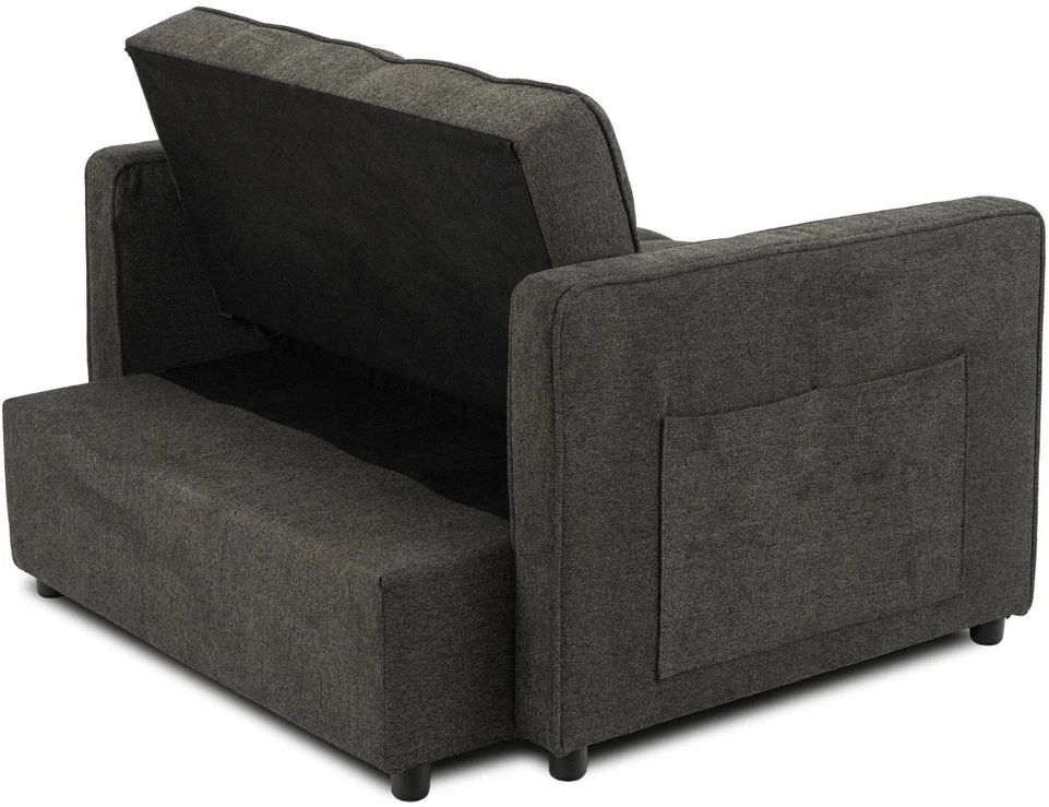 Mebel Elite Išskleidžiamas fotelis-lova CORRA, juodas