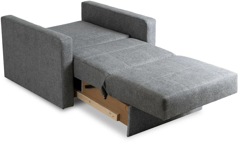 Mebel Elite Išskleidžiamas fotelis-lova MILAN 1, 197 × 97 cm, pilkas