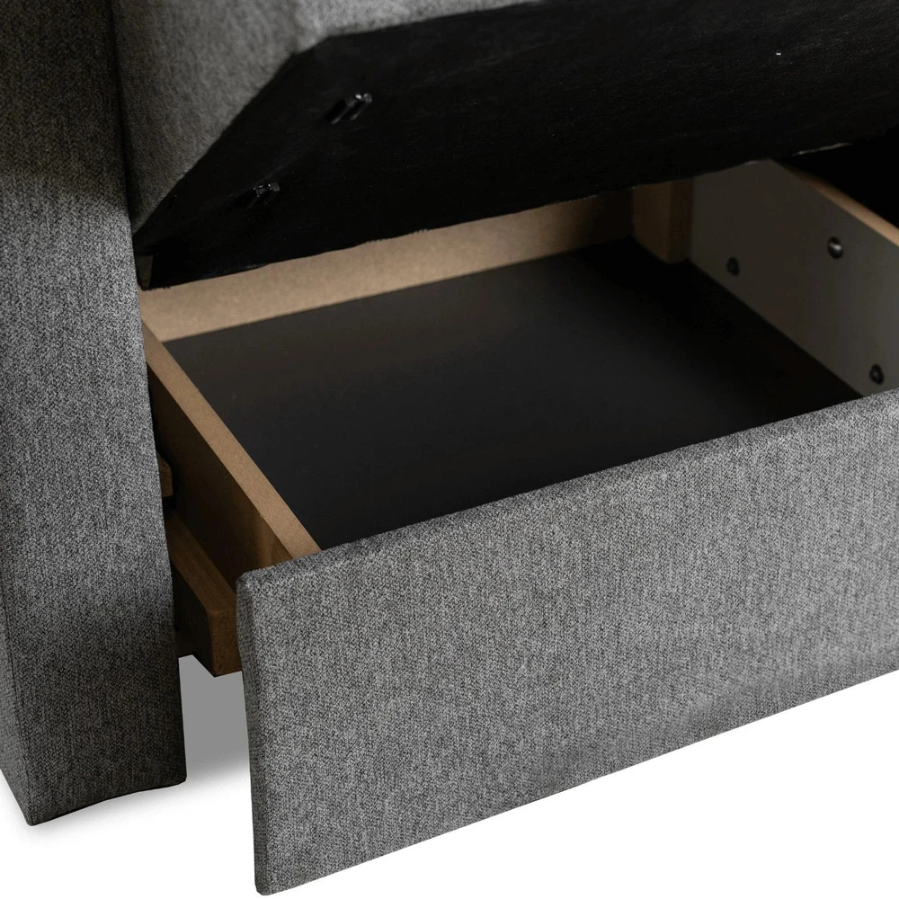 Mebel Elite Išskleidžiamas fotelis-lova MILAN 1, 197 × 97 cm, pilkas