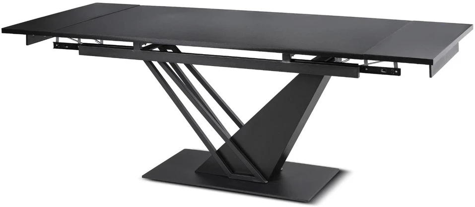 Mebel Elite Išskleidžiamas stalas, 160–220 cm, juodas