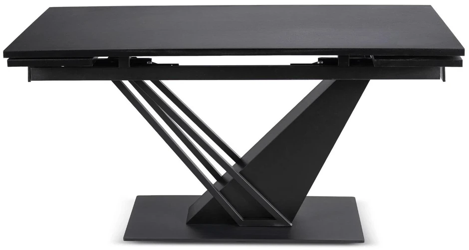 Mebel Elite Išskleidžiamas stalas, 160–220 cm, juodas