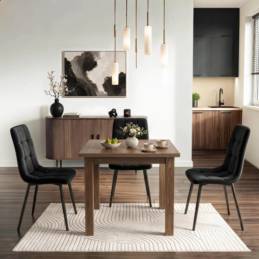 Mebel Elite Išskleidžiamas stalas, 80–160 cm, „Nicea“ riešuto spalvos