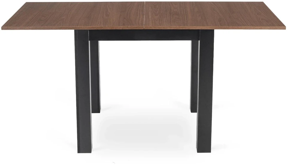 Mebel Elite Išskleidžiamas stalas MAX, 80–160 cm, „Nicea“ riešutmedžio ir juodos spalvos
