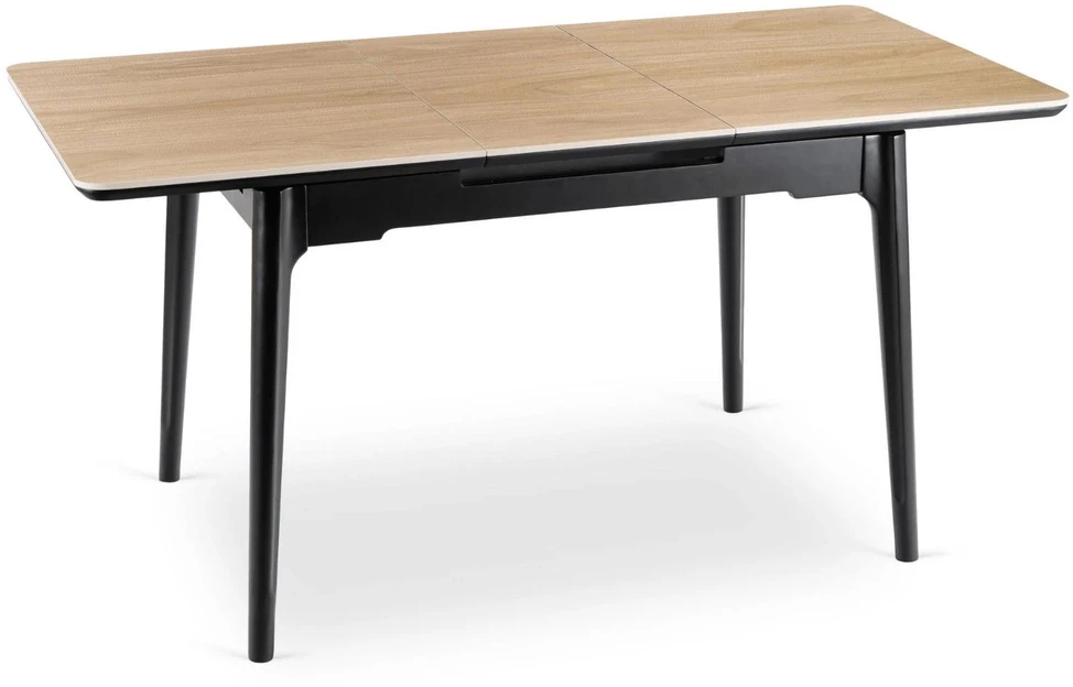 Mebel Elite Išskleidžiamas stalas SAMER, keraminis stalviršis, 138–178 cm, aukso ąžuolo spalvos