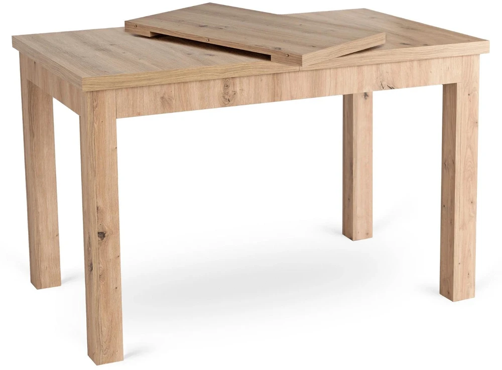 Mebel Elite Išskleidžiamasis stalas SKUBI, 120–160 × 75 cm, artisan ąžuolo