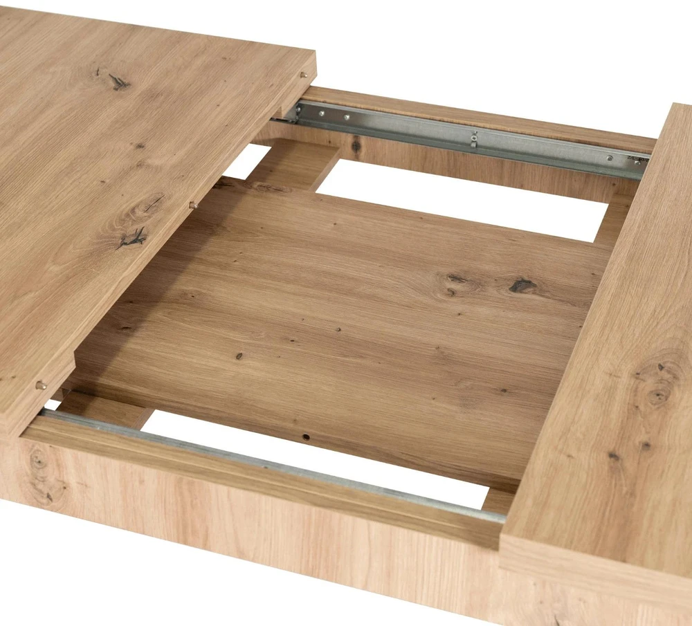 Mebel Elite Išskleidžiamasis stalas SKUBI, 120–160 × 75 cm, artisan ąžuolo