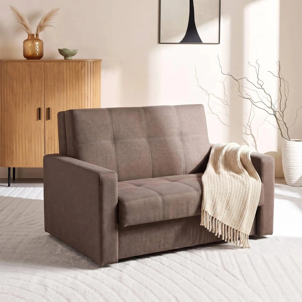 Fotelis Mebel Elite Išskleidžiamų fotelių komplektas, 2 vnt., MILAN 2, smėlinis