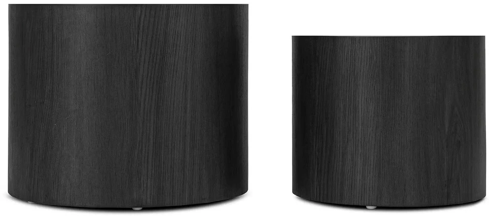 Mebel Elite Kavos staliukų komplektas LEILA, Ø 38 ir 48 cm, juodas