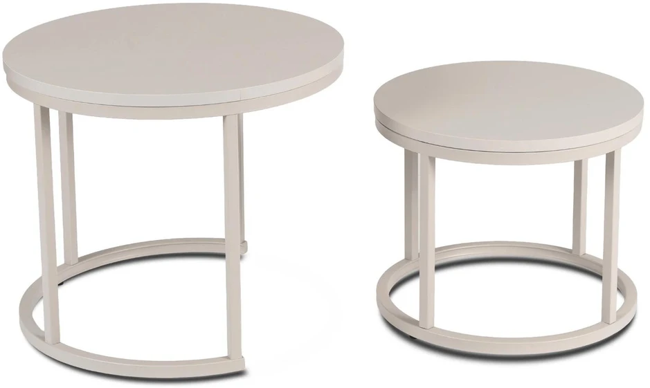 Mebel Elite Kavos staliukų komplektas NELLY, Ø 53 ir 43 cm, kašmyro spalvos
