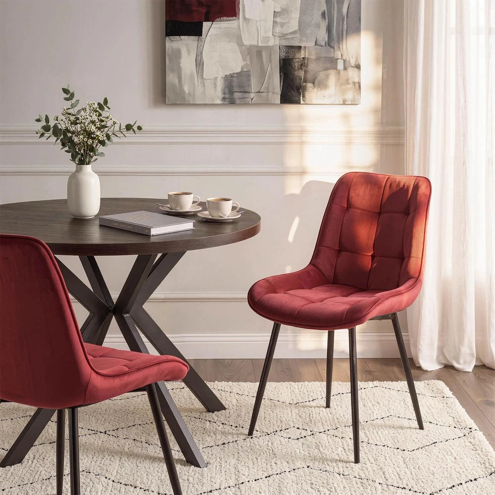 Mebel Elite Kėdė CHRIS, veliūrinė, bordo spalvos