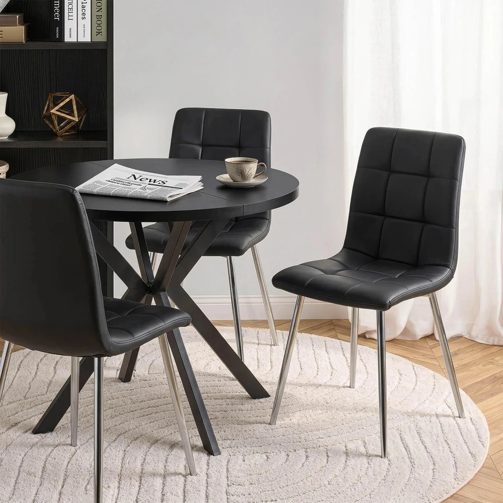 Fotelis Mebel Elite Kėdė ENZO, juoda, eko oda