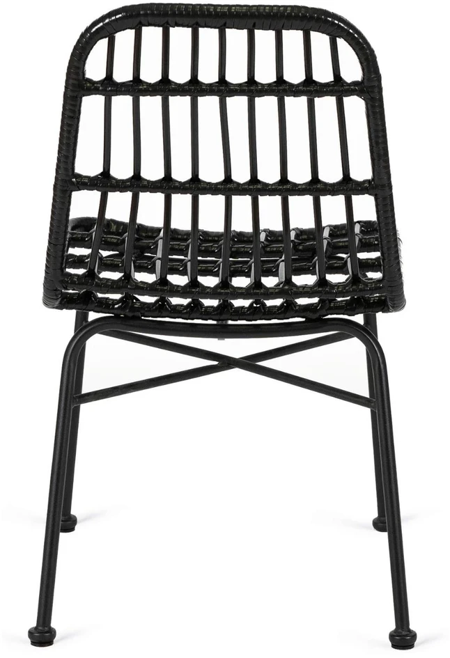 Mebel Elite Kėdė iš sintetinio ratano, 49 × 57 × 89 cm, juoda