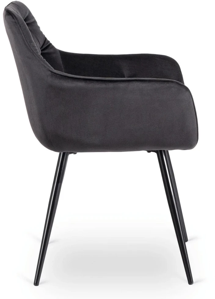 Mebel Elite Kėdė MODESTO, juoda, veliūrinio audinio
