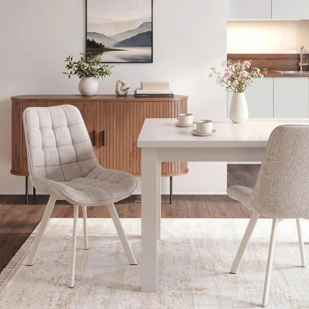 Fotelis Mebel Elite NAYA smėlio/kašmyro modernus minkštas krėslas