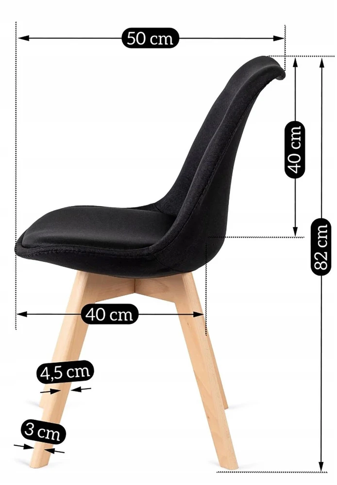 Fotelis Mebel Elite Kėdė NEVEL, juoda