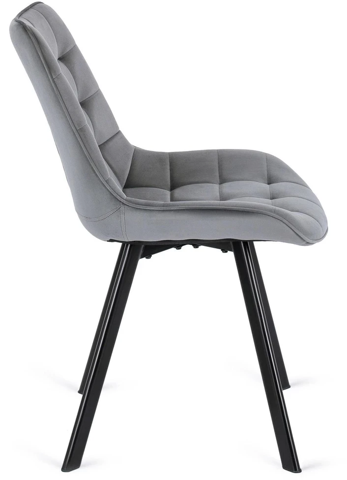 Fotelis Mebel Elite Kėdė RICK, pilka, veliūras