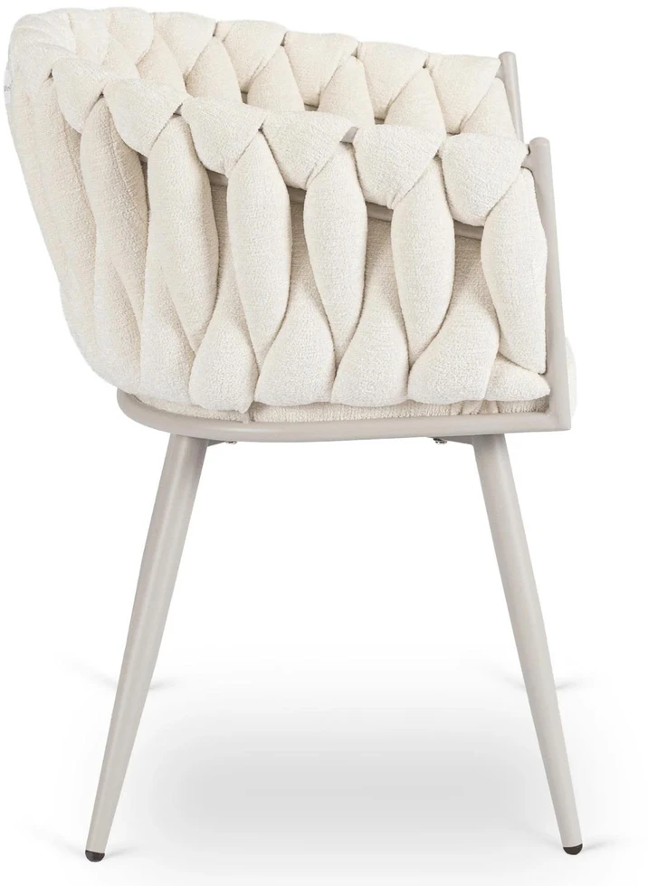 Fotelis Mebel Elite Kėdė su porankiais, 44 × 43 × 49 cm, kreminė