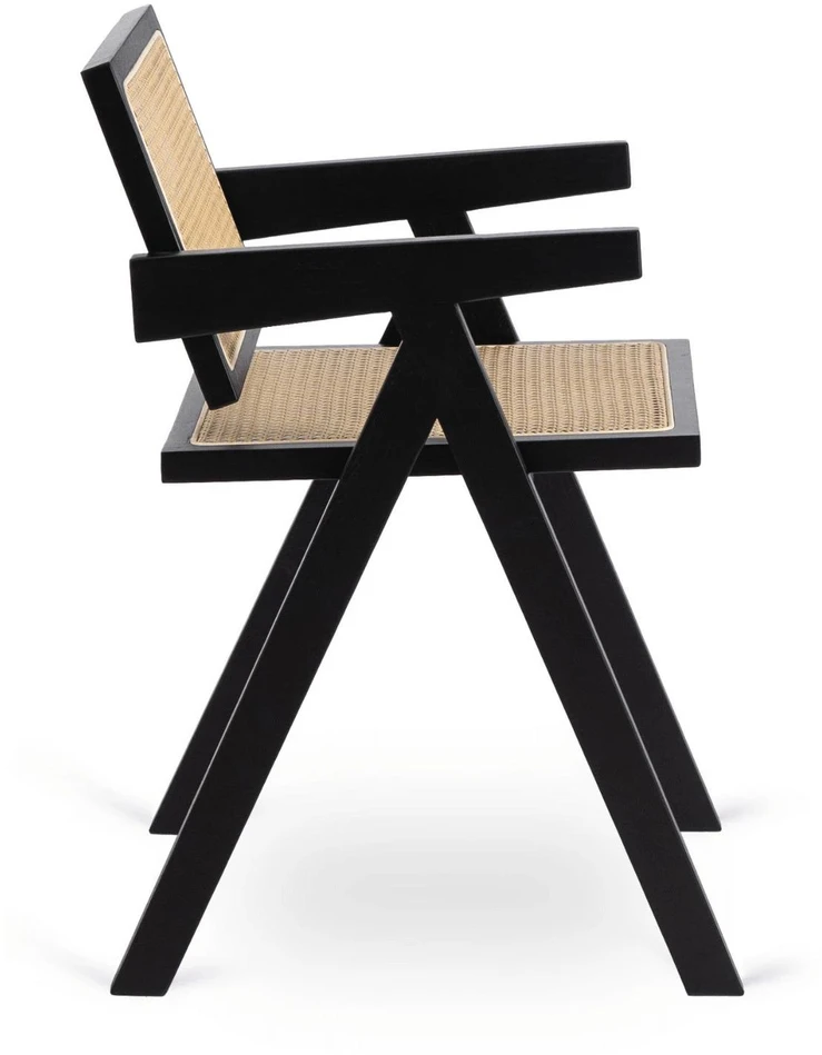 Mebel Elite Kėdė su porankiais, ažūrinė, juoda ir smėlio spalvos