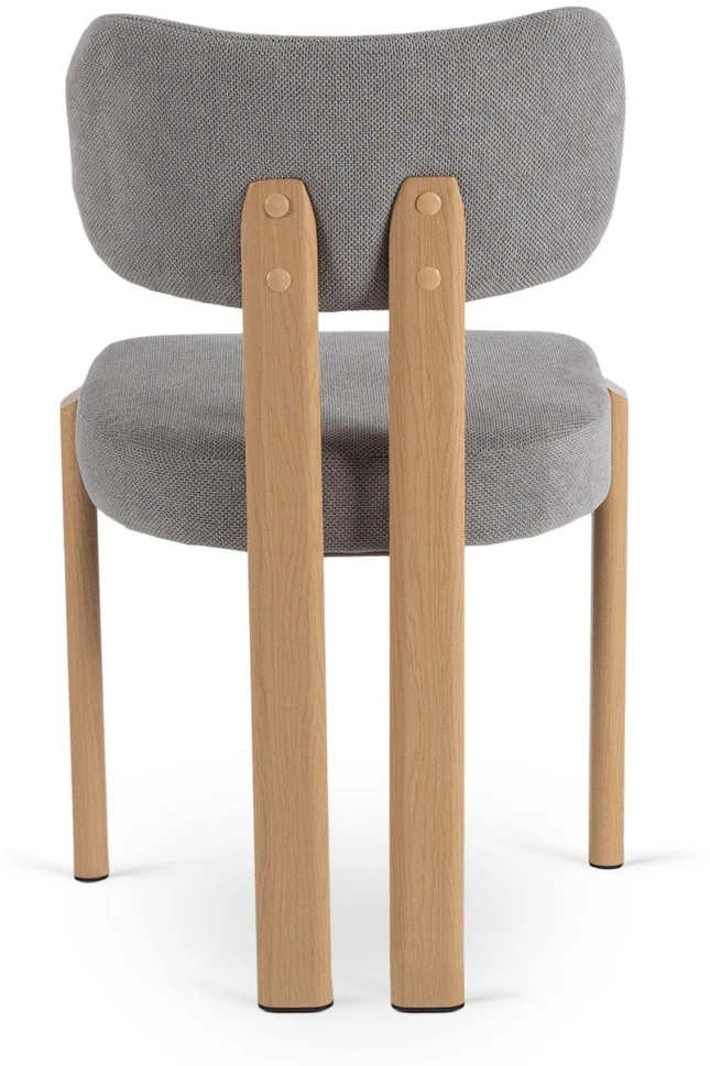 Mebel Elite Kėdė su porankiais GRENADA, 50 × 52 × 80 cm, pilka / ąžuolo spalvos