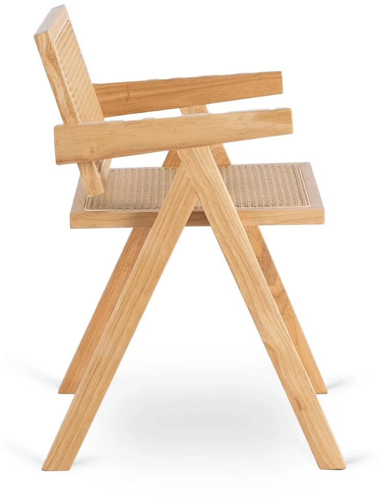 Mebel Elite Kėdė su porankiais MADERA, 52 × 55 × 75 cm, ąžuolo ir smėlio spalvos
