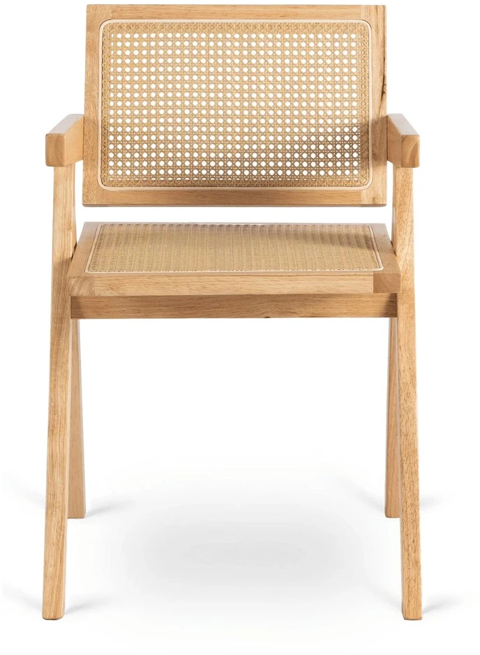 Mebel Elite Kėdė su porankiais MADERA, 52 × 55 × 75 cm, ąžuolo ir smėlio spalvos