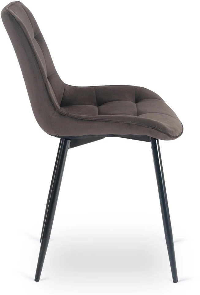 Mebel Elite Kėdė su veliūro apmušalu, 51,5 × 55 × 85 cm, ruda