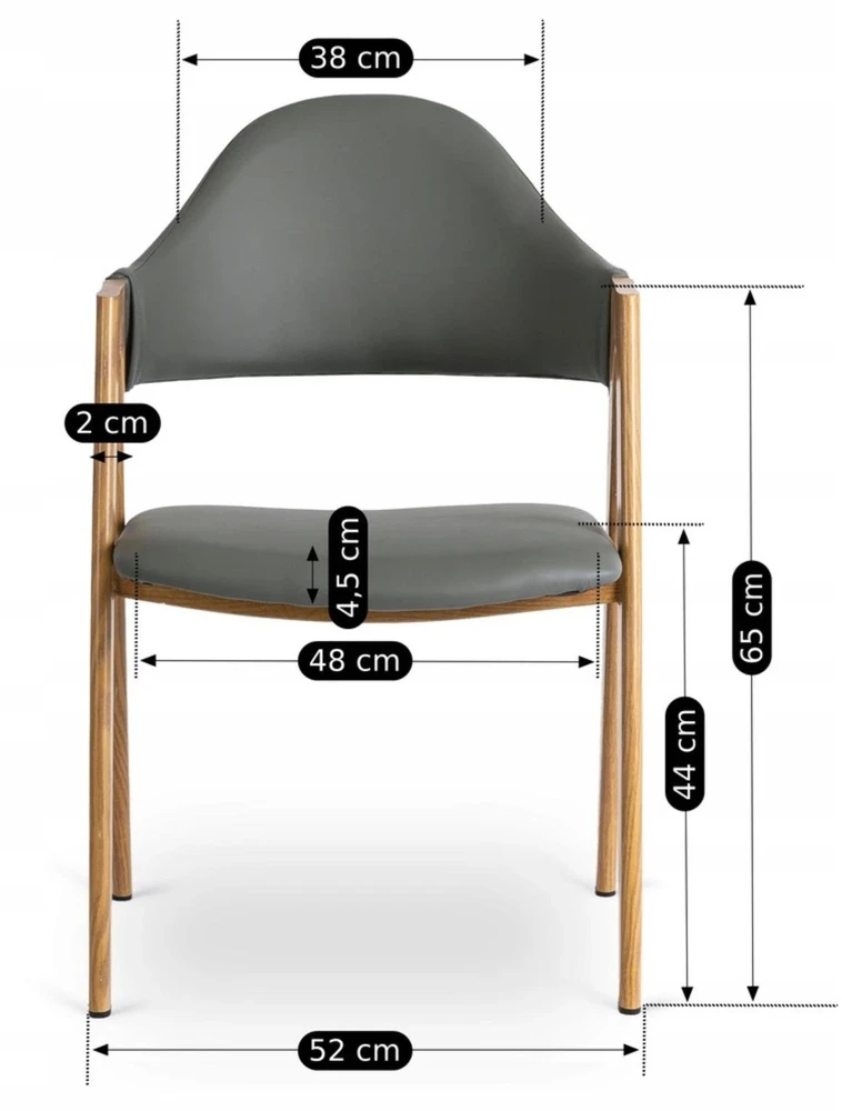 Mebel Elite Kėdė WILLY, pilka, eko oda