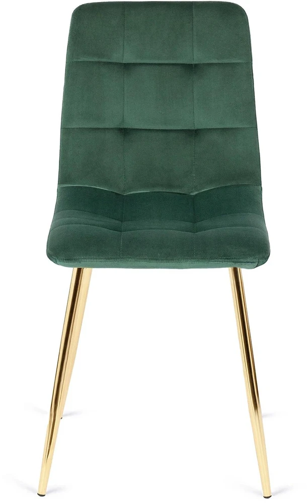 Fotelis Mebel Elite Kėdė YORK, aksominė, žalia, 43 × 52 × 90,5 cm