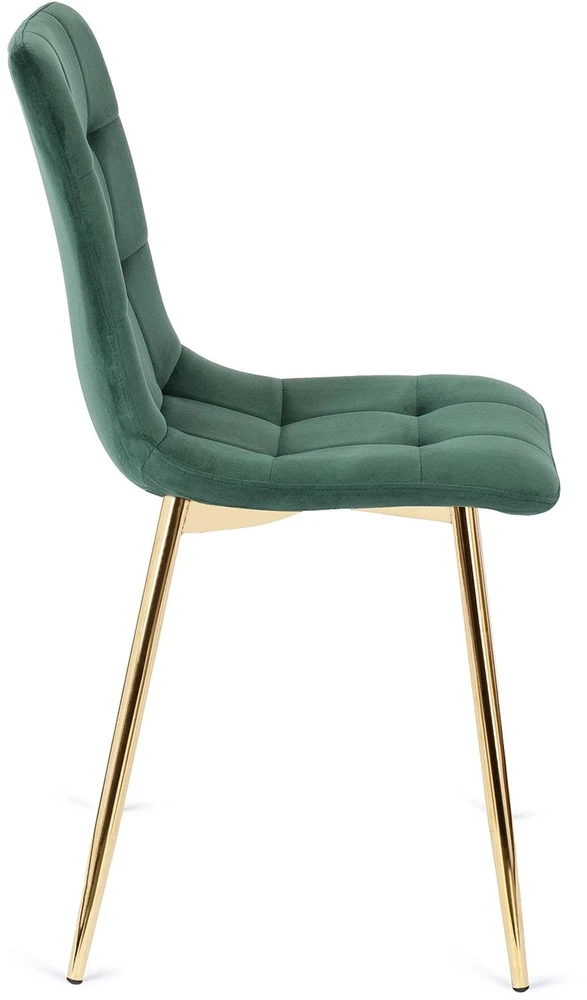 Fotelis Mebel Elite Kėdė YORK, aksominė, žalia, 43 × 52 × 90,5 cm