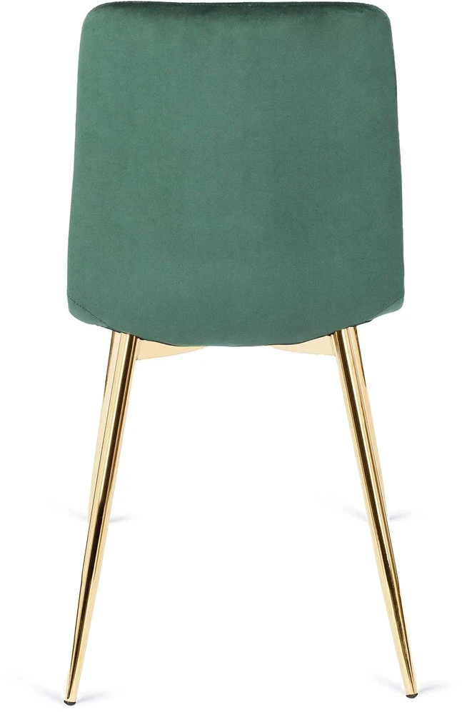 Fotelis Mebel Elite Kėdė YORK, aksominė, žalia, 43 × 52 × 90,5 cm