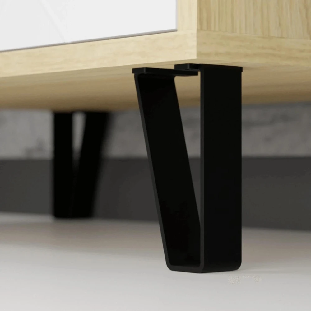 Mebel Elite Komoda, 183 cm, „Artisan“ ąžuolo ir balta