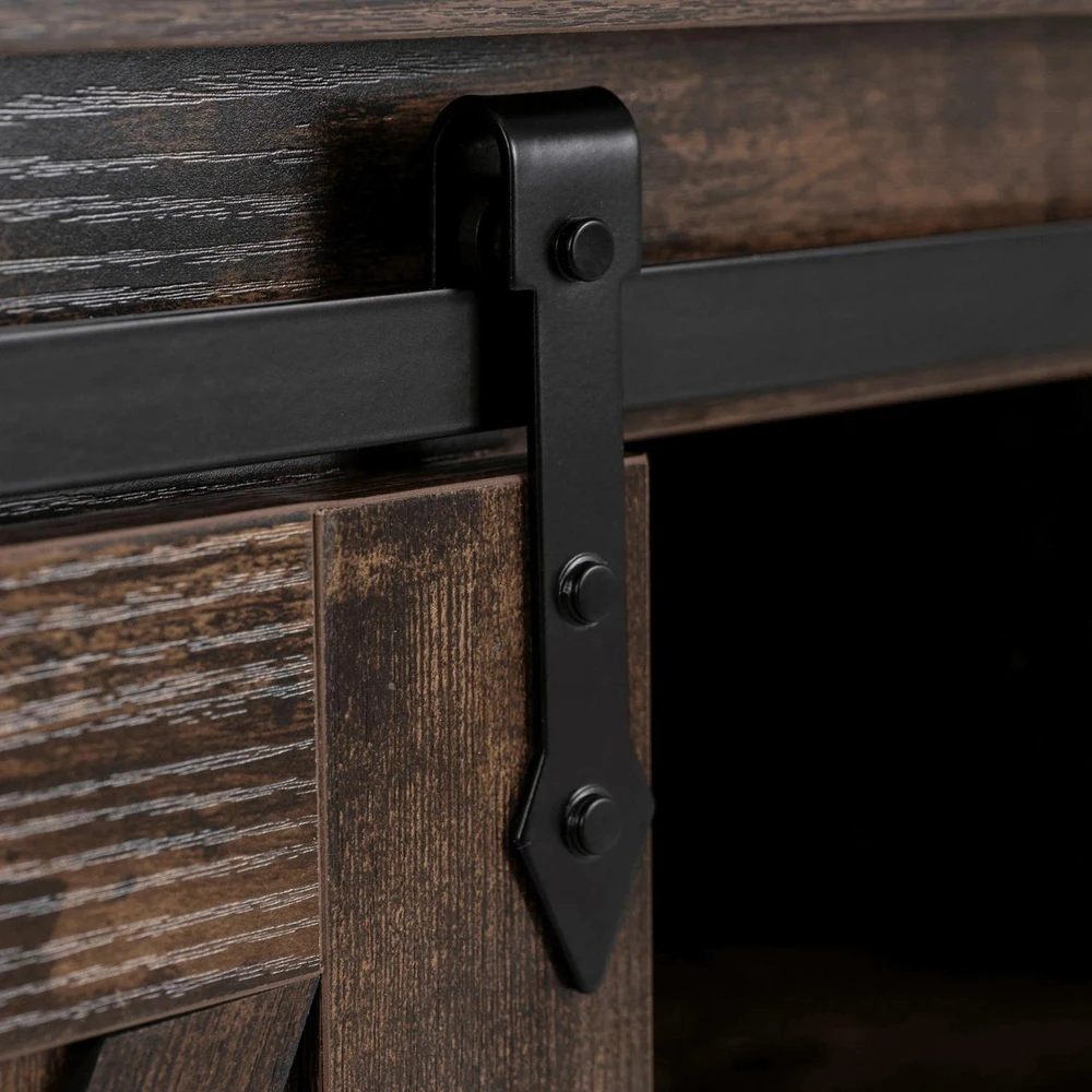 Mebel Elite Komoda ARLO su 3 lentynomis, 100 × 30 × 81 cm, rustikinio ąžuolo / juoda