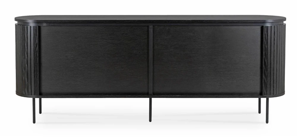 Mebel Elite Komoda BECK, 4 durų, 200 cm, juoda