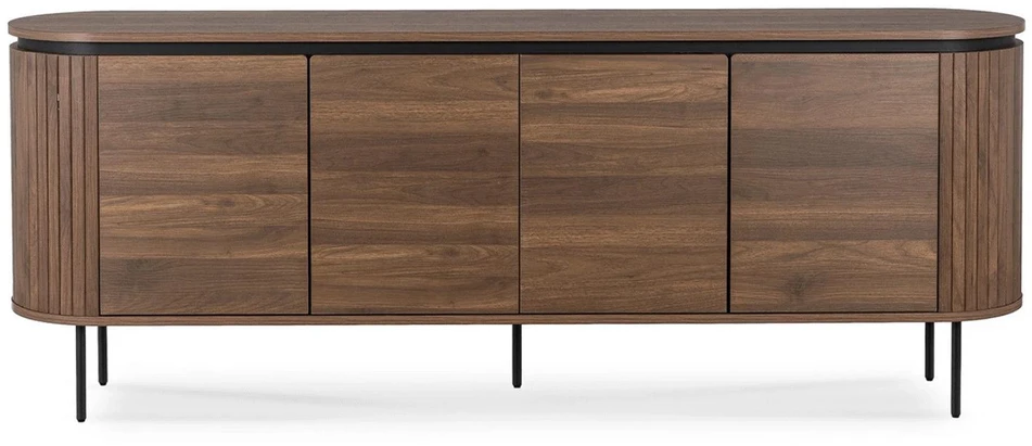 Mebel Elite Komoda BECK, ketverių durų, 200 cm, riešuto spalvos