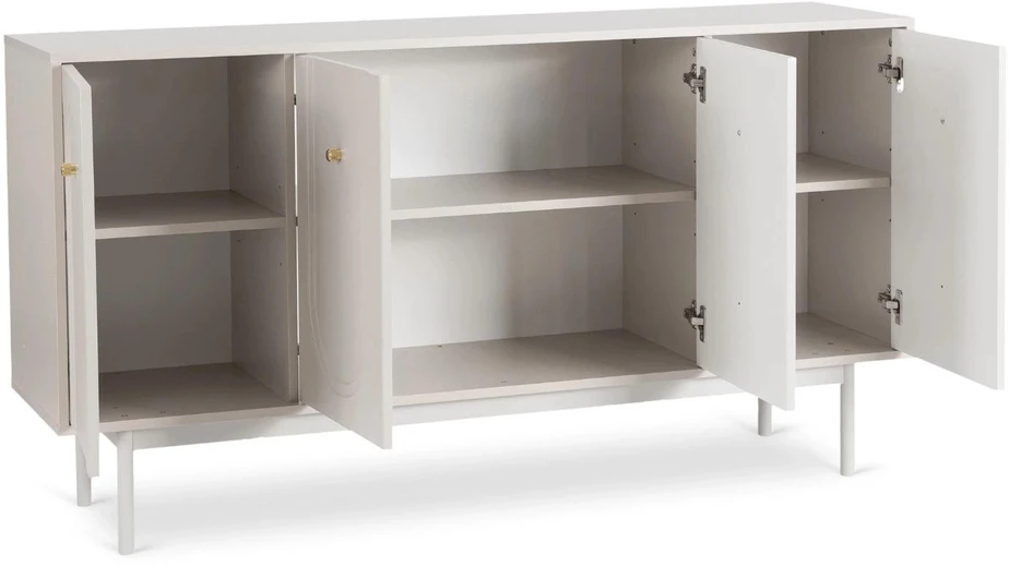 Mebel Elite Komoda MARLEN, 155 × 39 × 82 cm, kašmyro spalvos fasadais