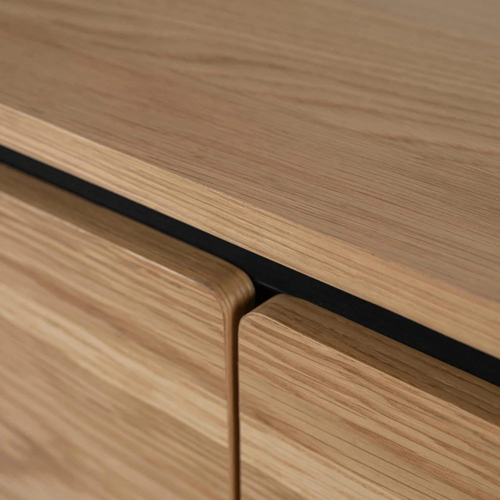 Mebel Elite Komoda su 3 durelėmis, 160 × 40 × 76 cm, ąžuolo spalvos