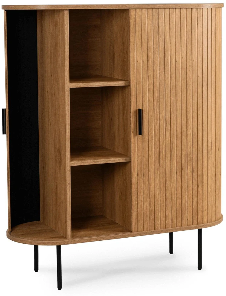 Mebel Elite Komoda su dvejomis stumdomosiomis durimis, 100 × 40 × 118 cm, ąžuolo spalvos