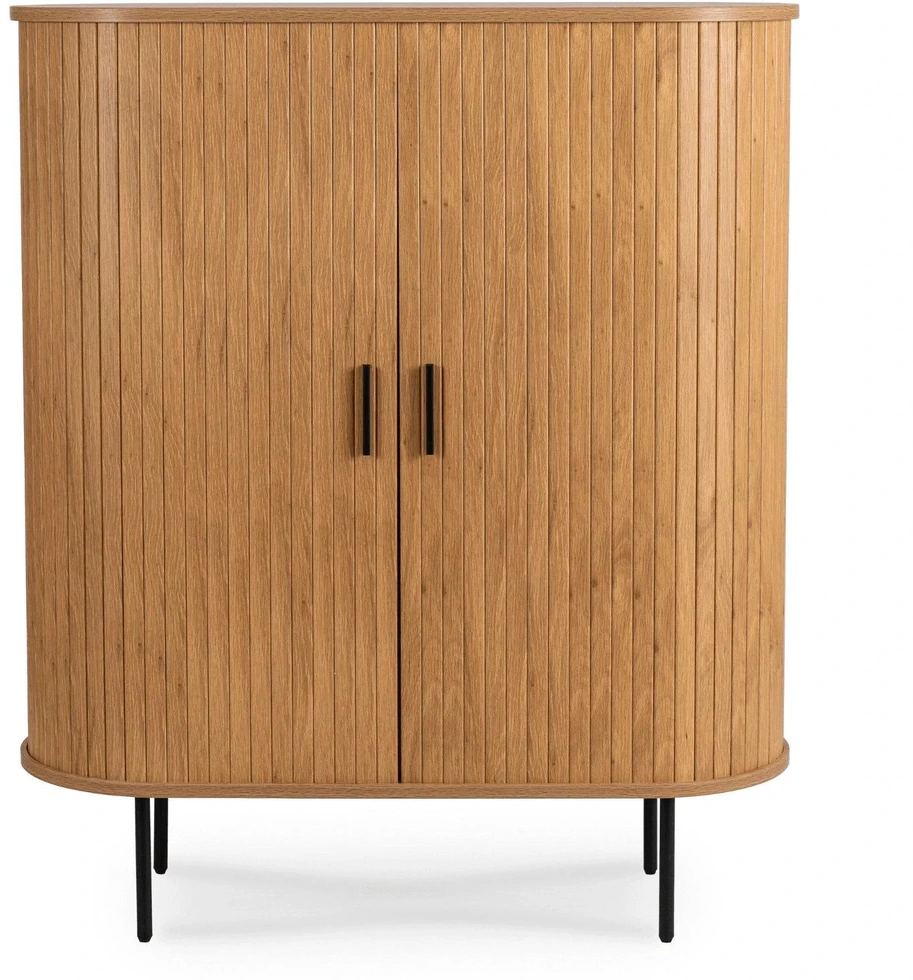 Mebel Elite Komoda su dvejomis stumdomosiomis durimis, 100 × 40 × 118 cm, ąžuolo spalvos