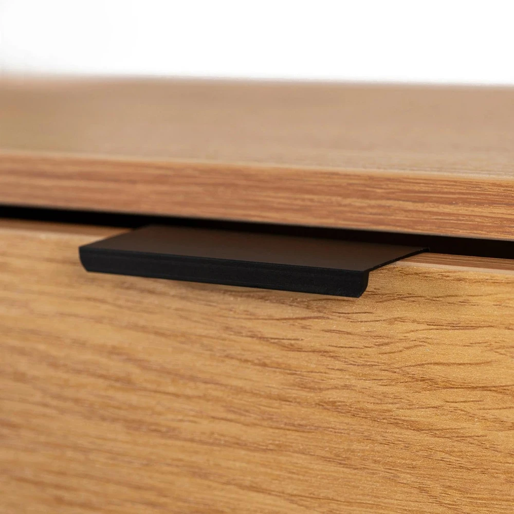 Mebel Elite Kosmetinis staliukas PETRA, 75 × 28 × 81 cm, ąžuolo ir juodos spalvos