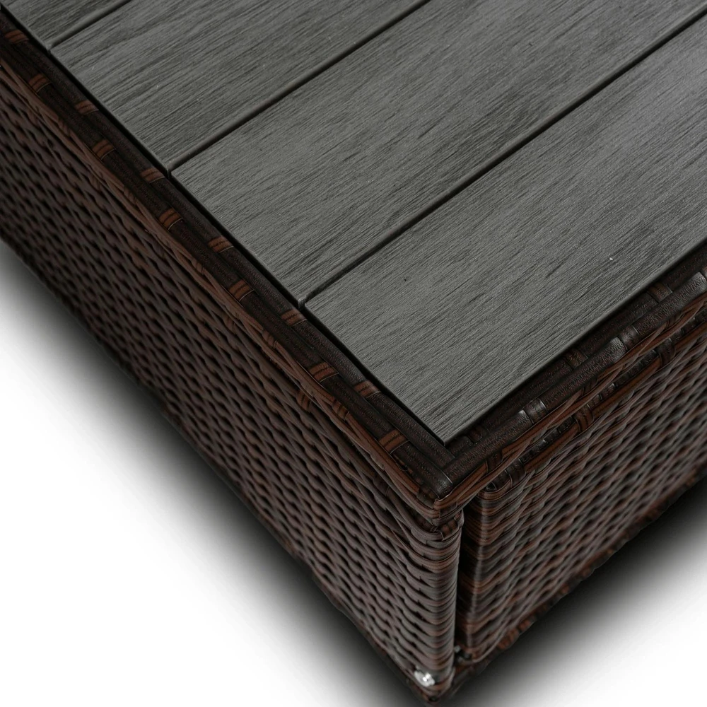 Mebel Elite Lauko baldų komplektas CALIENTE, rudas ir smėlio spalvos