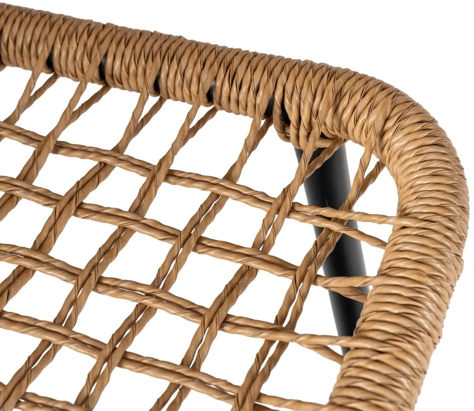 Mebel Elite Lauko baldų komplektas TRISTE, rudos ir juodos spalvos