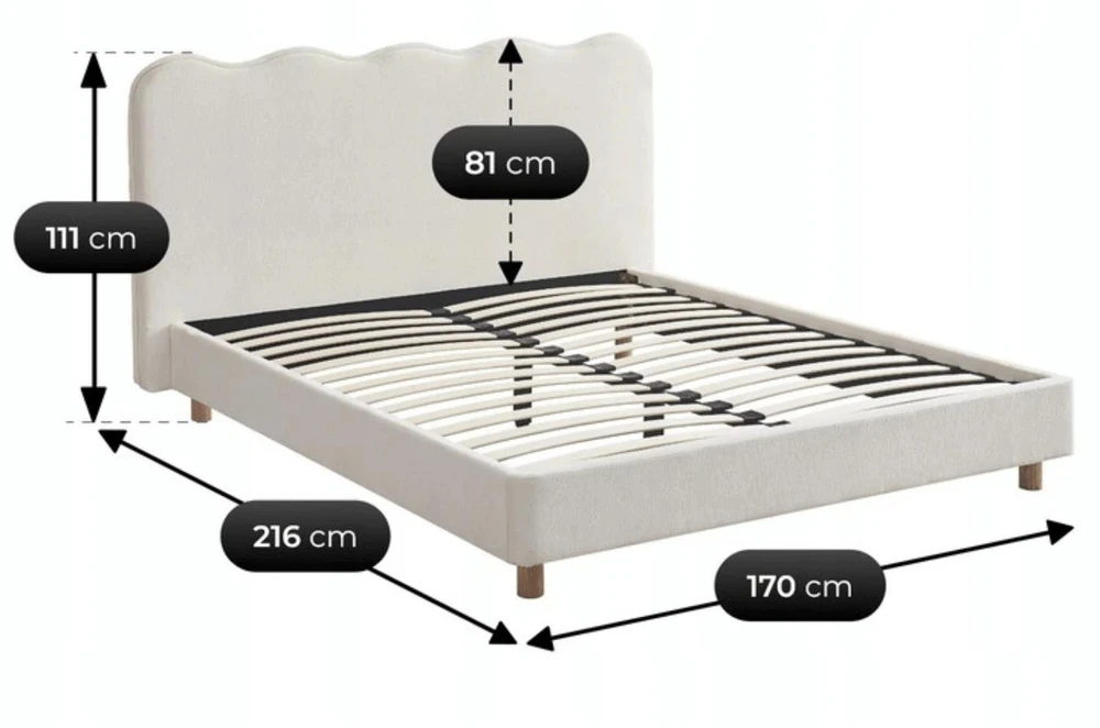 Mebel Elite Lova IZMIR, 160 × 200 cm, kreminė