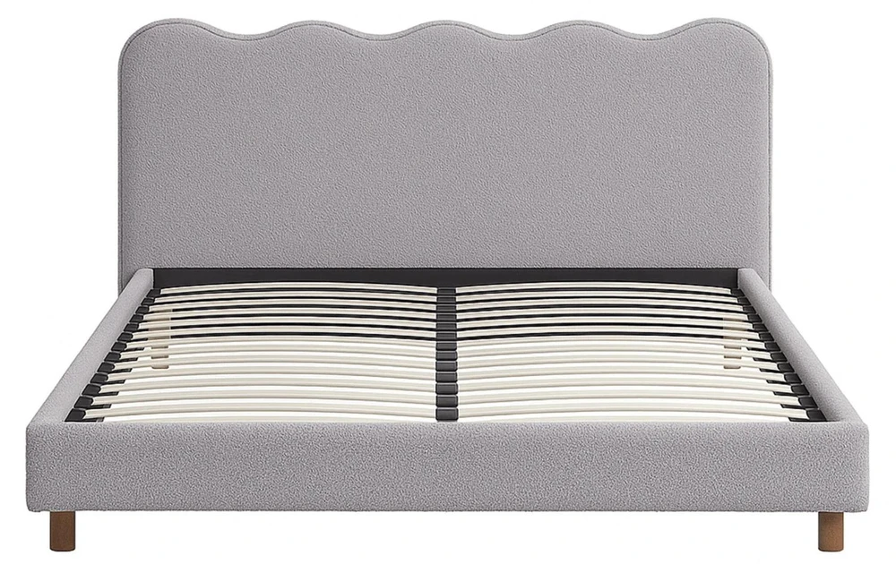 Mebel Elite Lova IZMIR, 160 × 200 cm, pilka, boucle