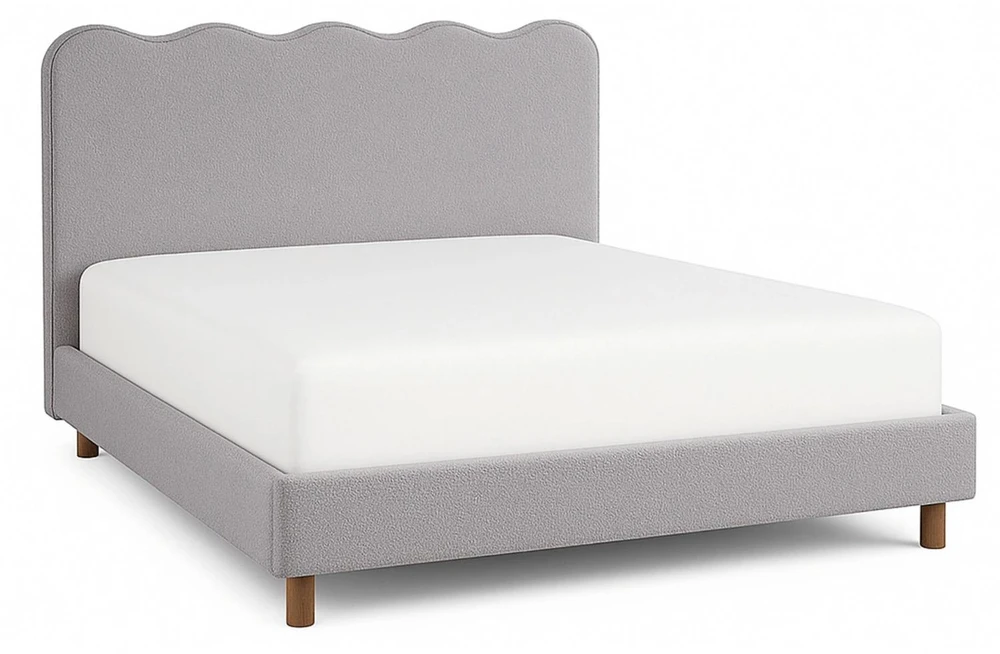 Mebel Elite Lova IZMIR, 160 × 200 cm, pilka, boucle