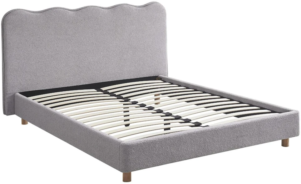 Mebel Elite Lova IZMIR, 160 × 200 cm, pilka, boucle