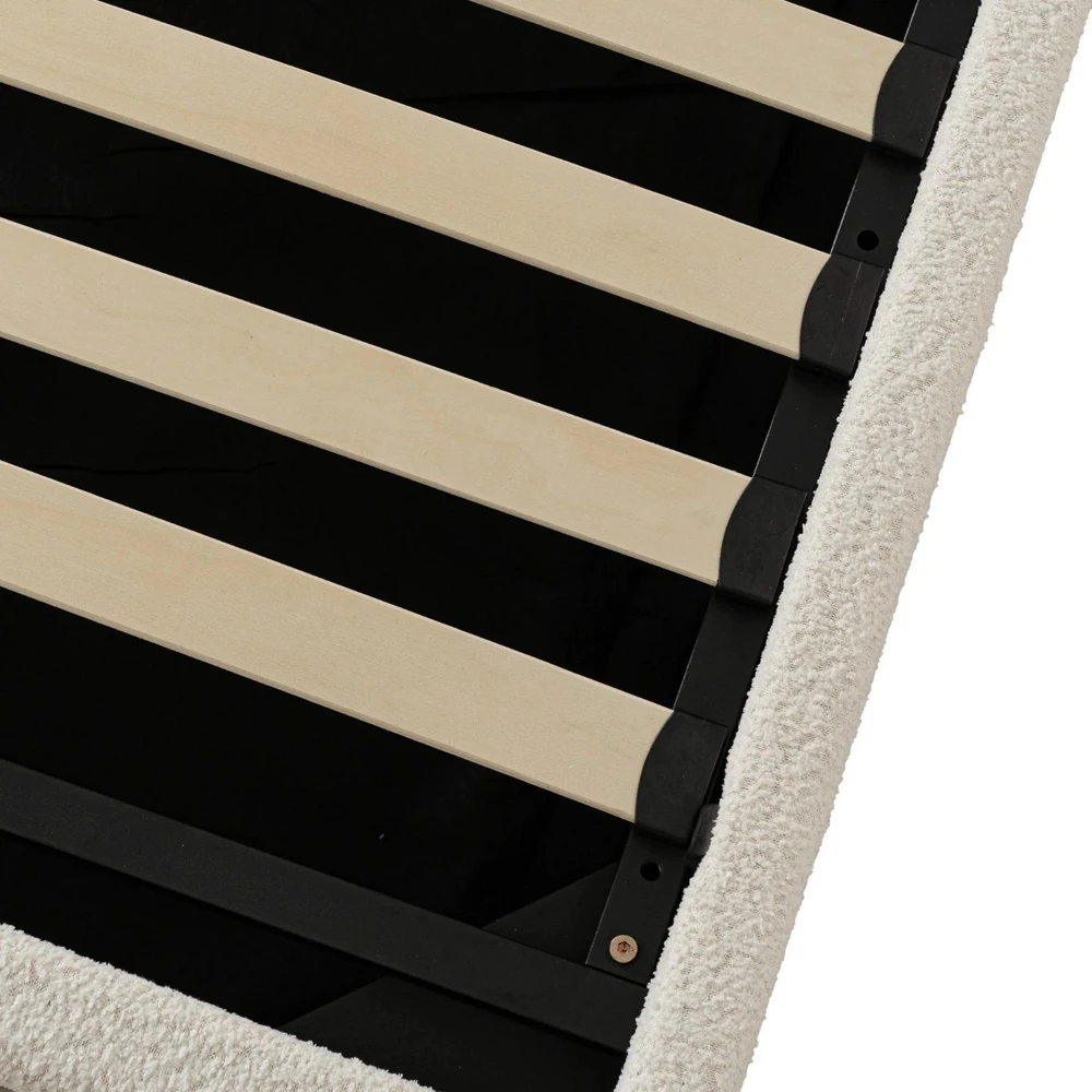 Mebel Elite Lova MARSYLIA su patalynės dėže, 120 × 200 cm, kreminė