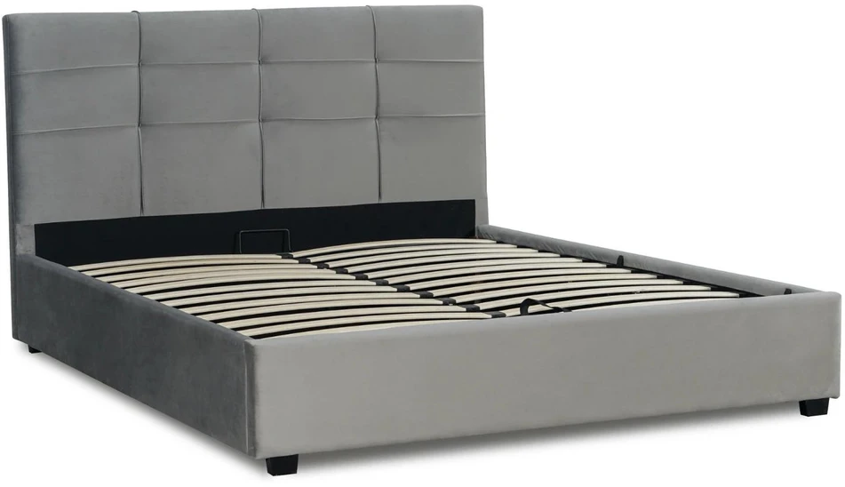 Mebel Elite Lova su patalynės dėže, 120 × 200 cm, tamsiai pilka