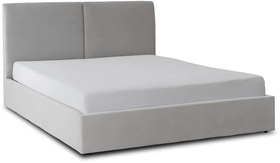 Mebel Elite Lova su patalynės dėže, 140 × 200 cm, pilka